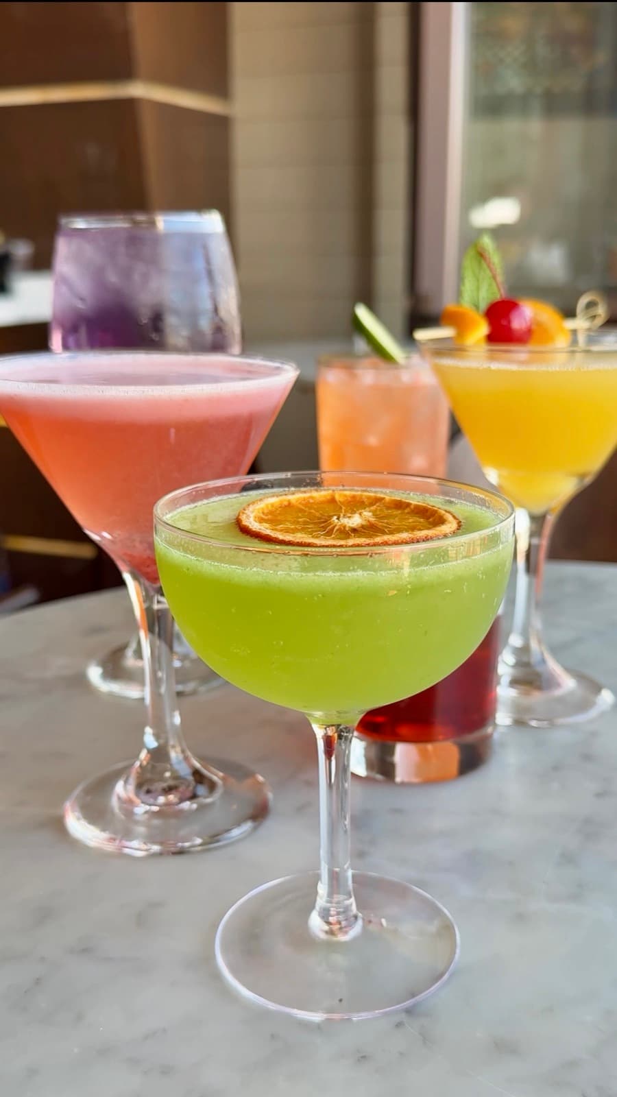 Craft cocktail selection