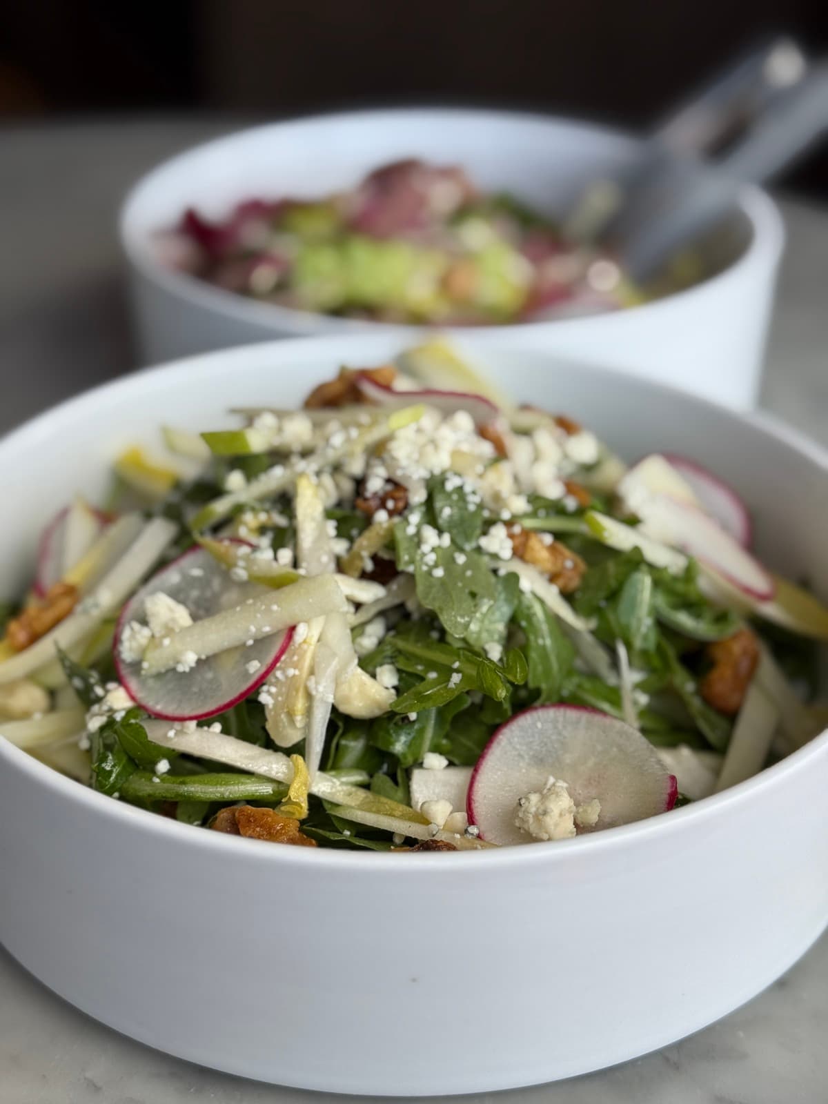 Arugula and endive salad with gorgonzola
